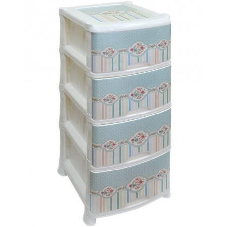 Пластиковый комод с 4 ящиками Violet Винтаж арт. 0352/66 (234 669)