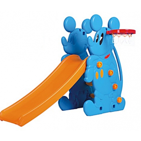 Детская горка QiaoQiao Микки + баскетбольное кольцо арт.QQ517