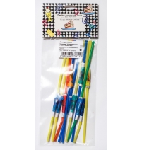 Трубочки для коктейля Зонтик с изгибом 5*240мм 10шт арт. 63031 (234 537)