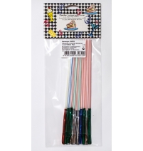 Трубочки для коктейля Фейерверк с изгибом 5*240мм 10шт арт. 63032 (234 539)