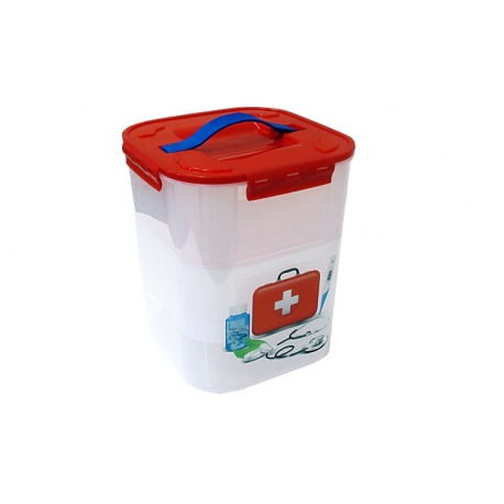 Контейнер для хранения Деко 10л с вкладышами Аптечка арт. М 2831АП
