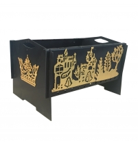 Мангал малый Королевские мотивы 37,5х24,5х22см арт.1548