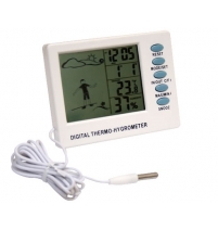 Термометр-гигрометр цифровой с часами Т-04 арт. 300435