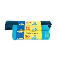 Мешки для мусора с завязками 50л 10шт арт. МТ481