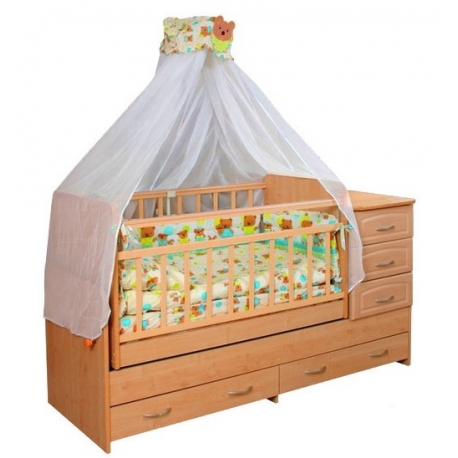 Кровать-трансформер Ульяна 2 с маятником (из 2-х частей) бук    